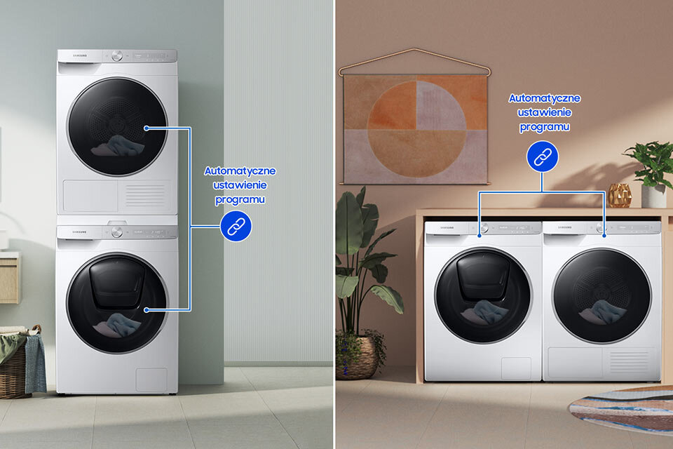 Dobieranie automatycznego programu suszenia do wybranego cyklu prania 