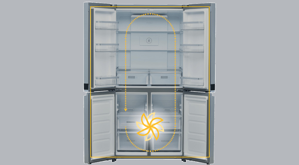 LODÓWKA WHIRLPOOL WQ9 B3L EF Total No Frost brz rozmrażania bez szronu lodu latwa obsługa usuwanie wilgoci