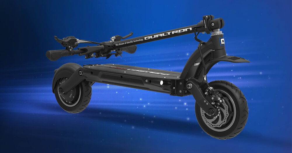 Hulajnoga elektryczna DUALTRON Eagle Czarny skladana konstrukcja skladanie w kilka sekund latwy transport