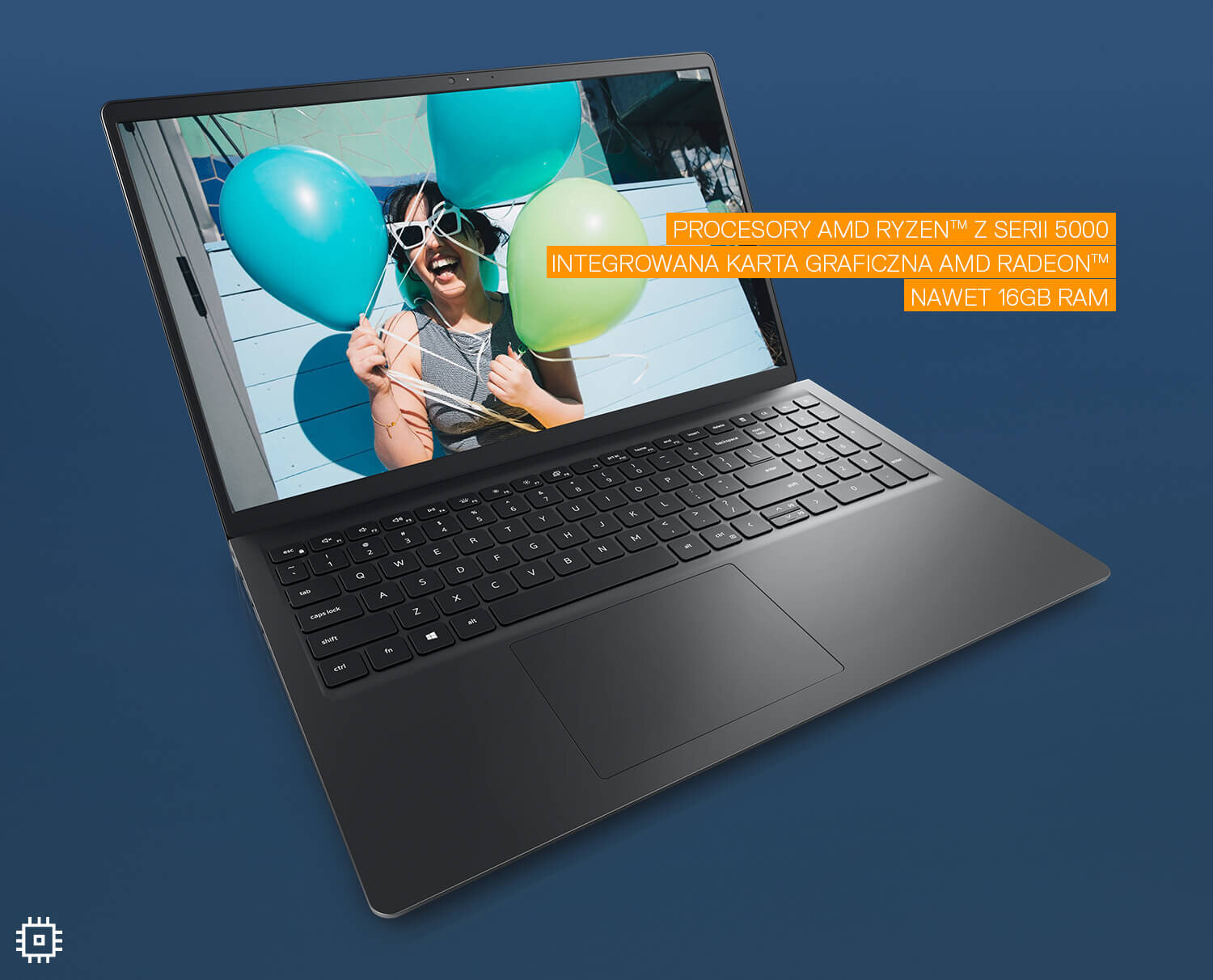 Laptop DELL Inspiron 3525, stylowy i funkcjonalny, dobry do pracy i zabawy. - AMD Radeon   