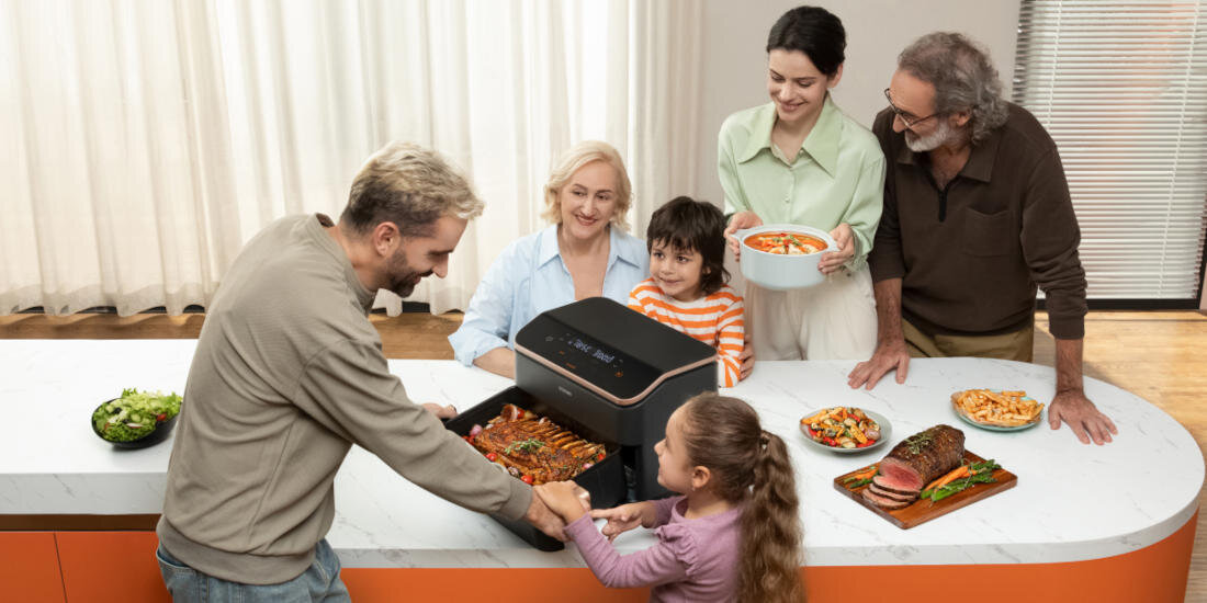 Frytkownica COSORI CAF-TF101S-AEUR Dual Blaze TwinFry Czarny 10L Wi-Fi dzielony kosz