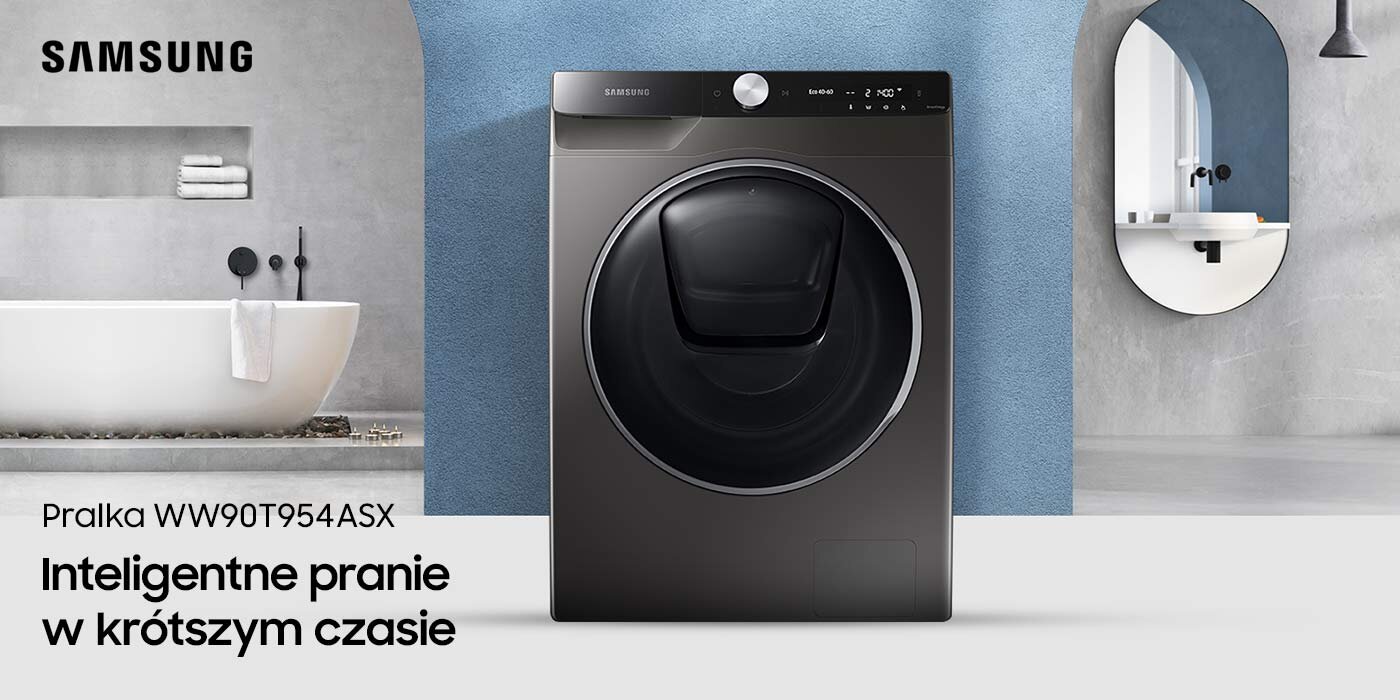 Pralka WW90T954ASX Inteligentne pranie w krótszym czsie 