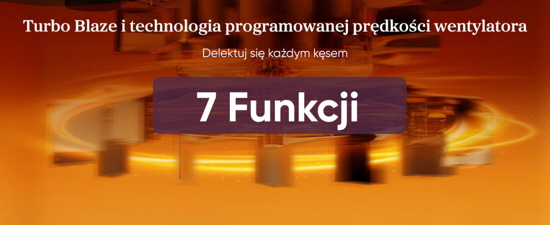 Air Fryer Frytkownica beztłuszczowa COSORI Turbo Tower Pro Smart CAF-DC123S-DEUR (WiFi) Siedem funkcji Air fry  bake pieczenie toast opiekanie grill reheat odgrzewanie dehydrate suszenie proof wyrastanie