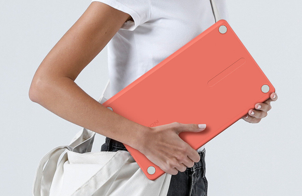 Tablet graficzny HUION Kamvas 12 Pomarańczowy wyświetlacz przekątna rozdzielczość wymiary wielkość waga przeznaczenie cechy