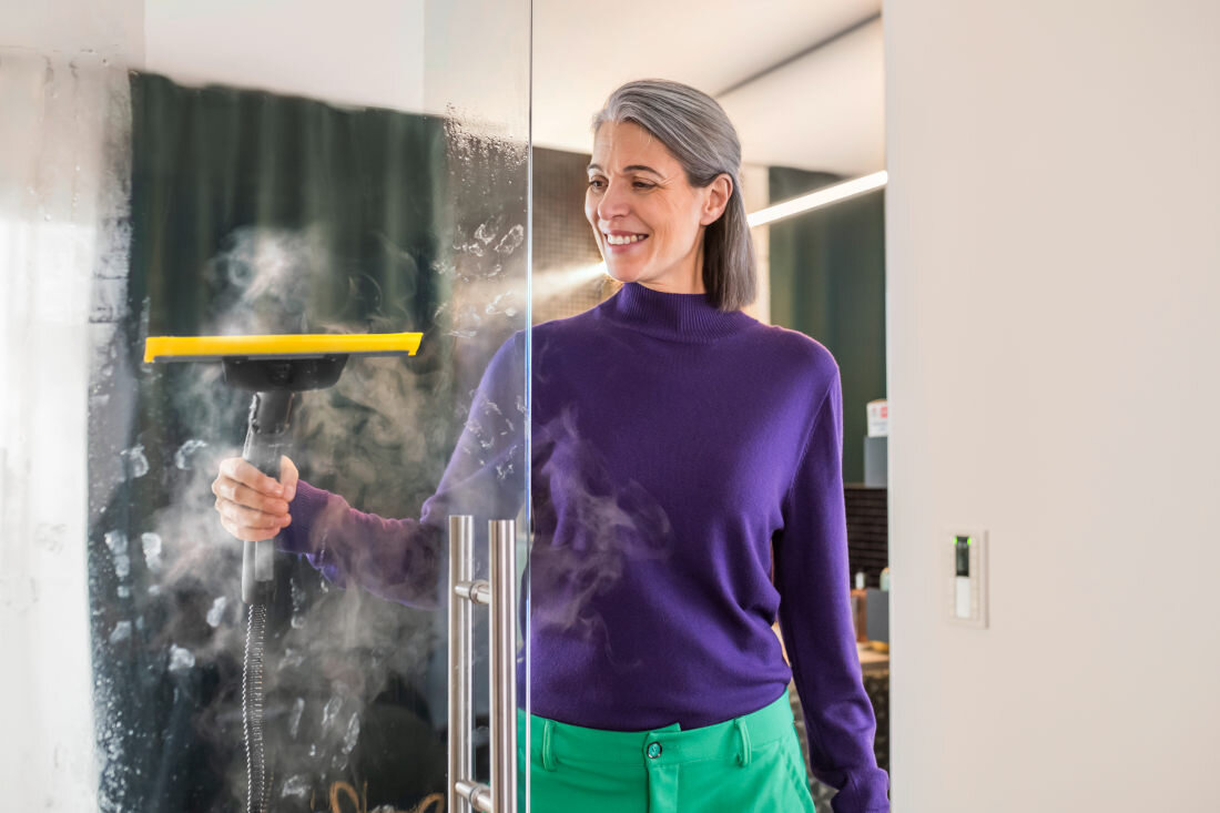 Parownica KARCHER SC 3 EasyFix Zestaw z ssawką do okien EU 1.513-664.0 Na twardych powierzchniach na płytkach, blatach czy płytach grzewczych  z okapów i szczelin