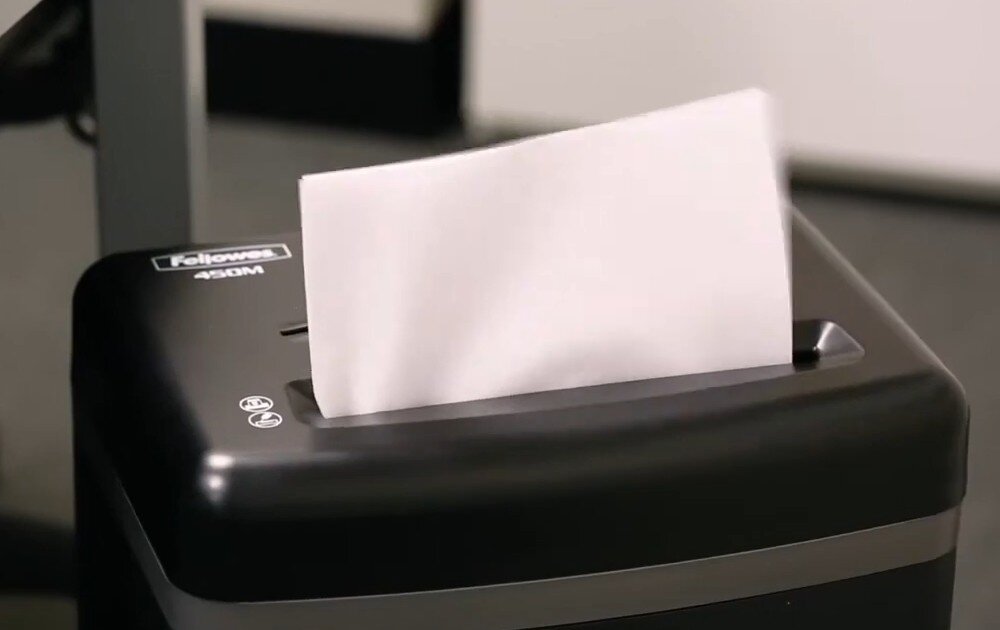 Niszczarka FELLOWES Microshred 450M cofanie głośność czas pracy