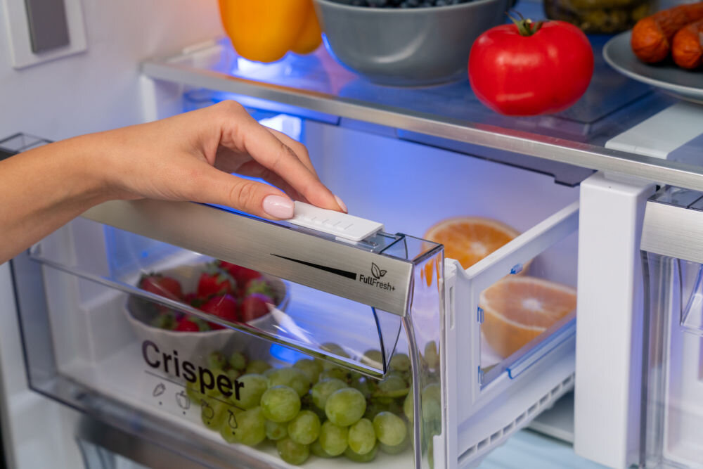 Lodówka GRUNDIG GQN21235XRN Side by Side No Frost 182cm Czarna full fresh wilgotnosc