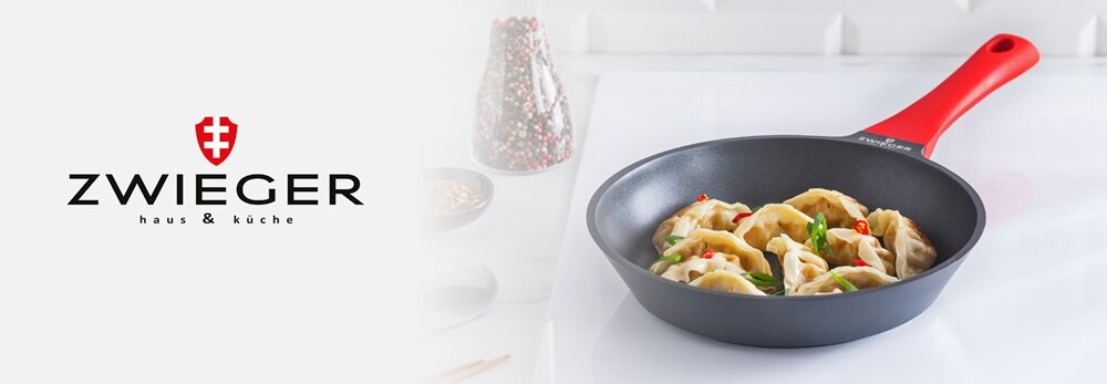 Patelnia ZWIEGER Obsidian 24 cm odporna na odkształcenia, odpryskami i przebarwieniami, długotrwałe użytkowanie