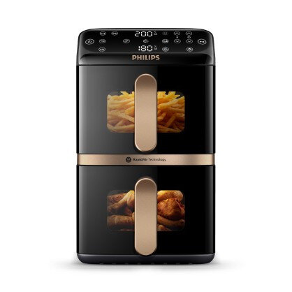 Specyfikacja Airfryera Philips Ovi Stacked Dual Basket NA462/70.