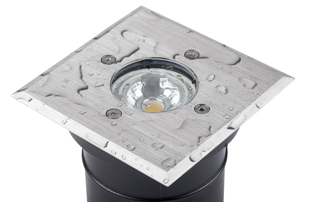 Oprawa najazdowa KANLUX Berg DL-10L 7173 Srebrny do oswietlenia podjazdow tarasu sciezek w ogrodzie wysoka odpornosc na warunki atmosferyczne dziala w temperaturze od -20 do +35 stopni szczelnosc IP67