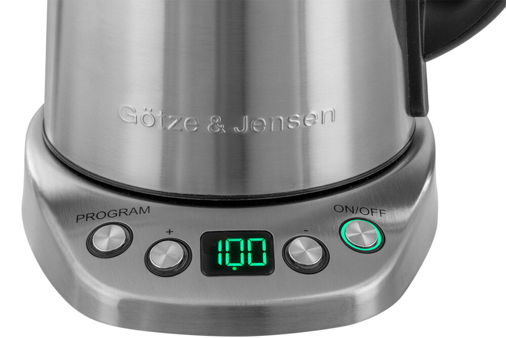Czajnik GÖTZE & JENSEN KT901X Inox pojemność 1.7L regulacja temperatury wyświetlacz LED