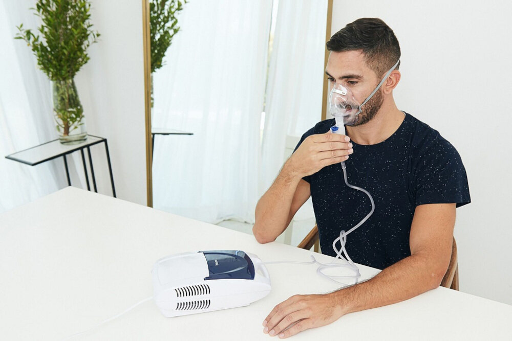 Inhalator nebulizator pneumatyczny BEURER IH 21 zdjęcie lifestyle Skuteczne wsparcie