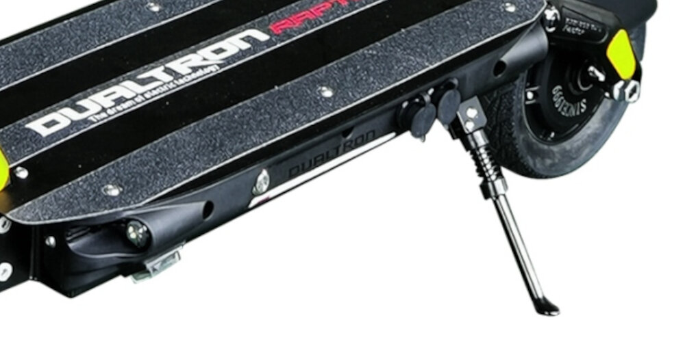 Hulajnoga elektryczna DUALTRON Raptor 2 Czarny skladana wytrzymala stopka zamontowana w centralnym punkcie ciezkosci