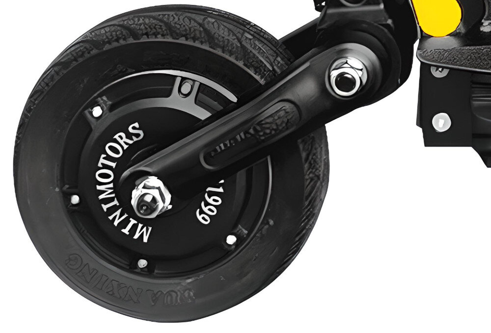 Hulajnoga elektryczna DUALTRON Raptor 2 Czarny kola 8-calowe plynna jaza opony odpornosc na przebicia doskonale tlumia drgania i wstrzasy podwojna amortyzacja komfortowa jazda po nierownych nawierzchniach