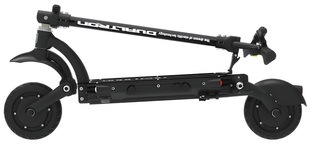 Hulajnoga elektryczna DUALTRON Raptor 2 Czarny przyjazna dla srodowiska zasilana akumulatorem nie pozostawia sladu weglowego system KERS odzyskiwanie energii kinetycznej podczas hamowania bateria starcza na dluzej wiekszy zasieg