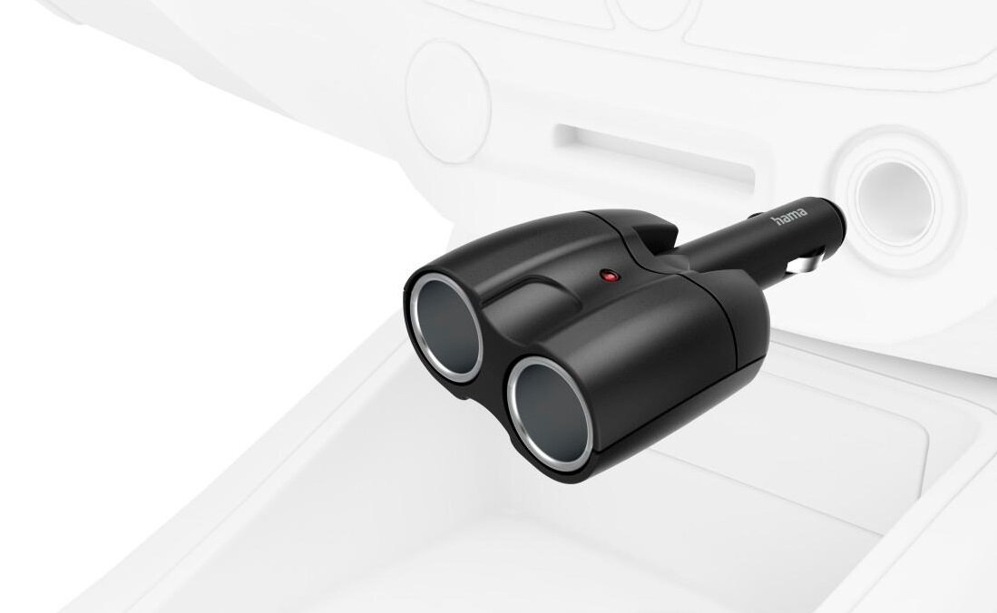 zdjęcie rozdzielacza 2-drożnego do gniazda zapalniczki samochodowej 180°, 12v