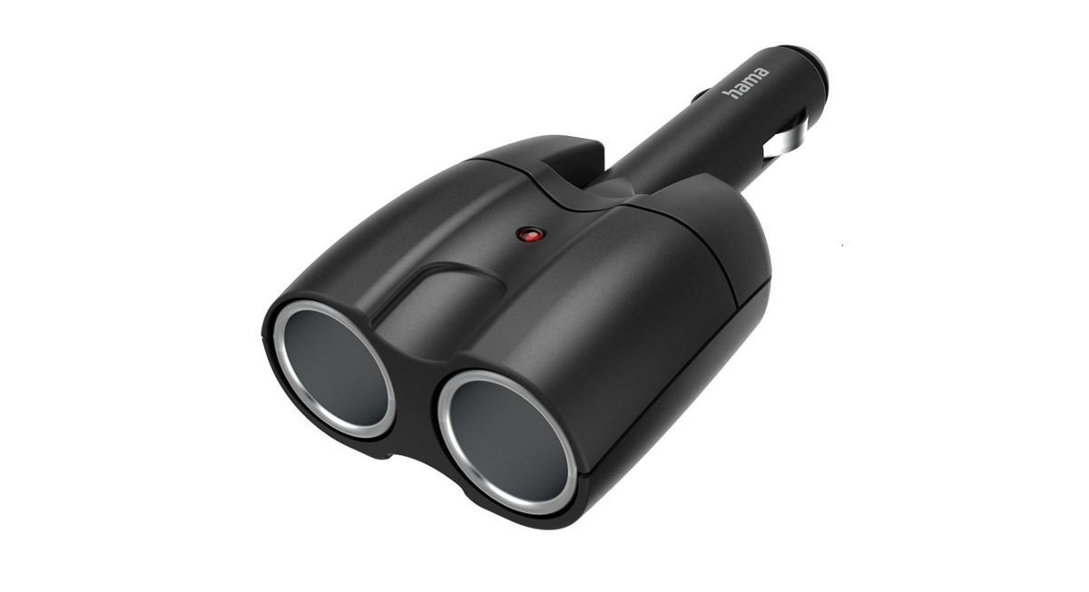 zdjęcie rozdzielacza 2-drożnego do gniazda zapalniczki samochodowej 180°, 12v