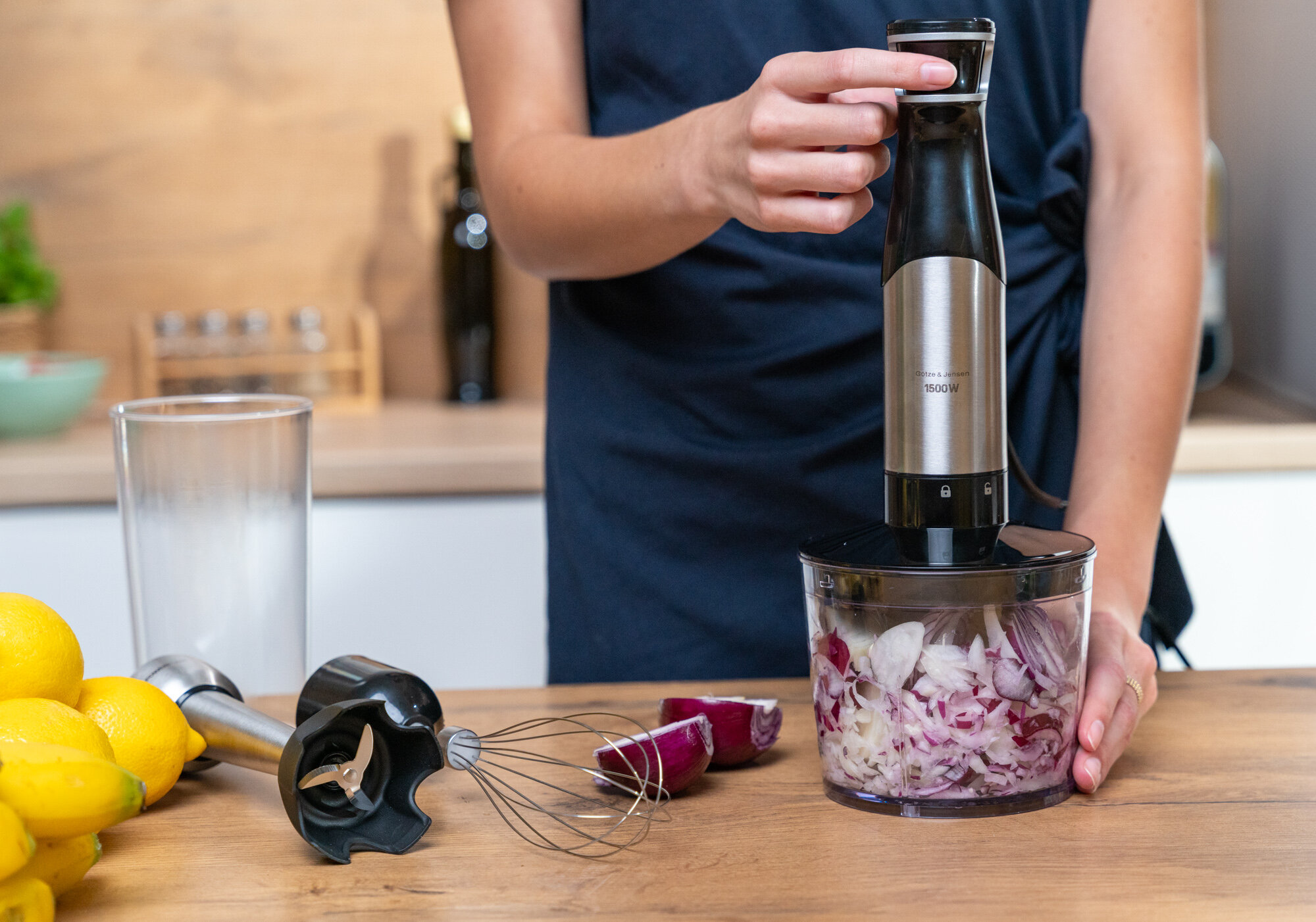 Blender GÖTZE & JENSEN HB902X Srebrno-czarny zabezpieczenie silnika przegrzanie przepięcie trwałość