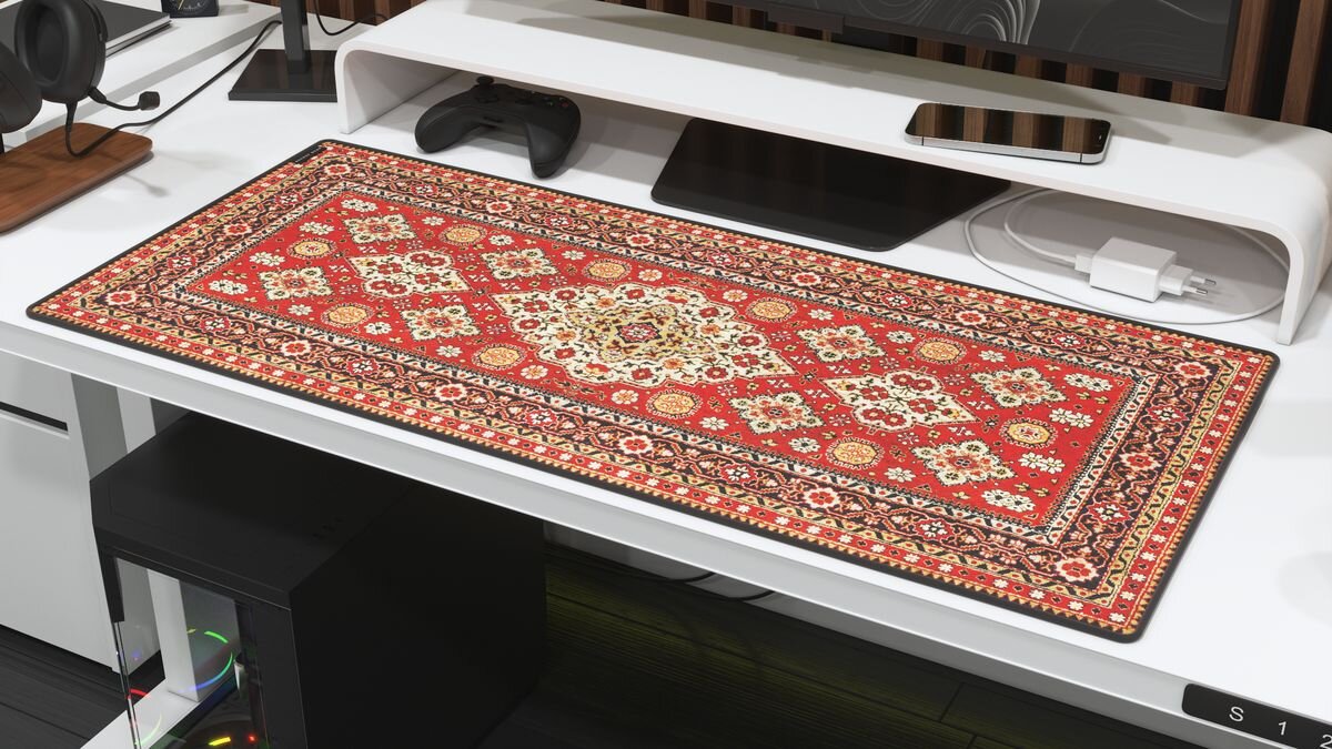 SECRET GEAR Carpet Diem Spód z gumy 751 g poprawia przyczepność do blatu - podkładka na białym biurku