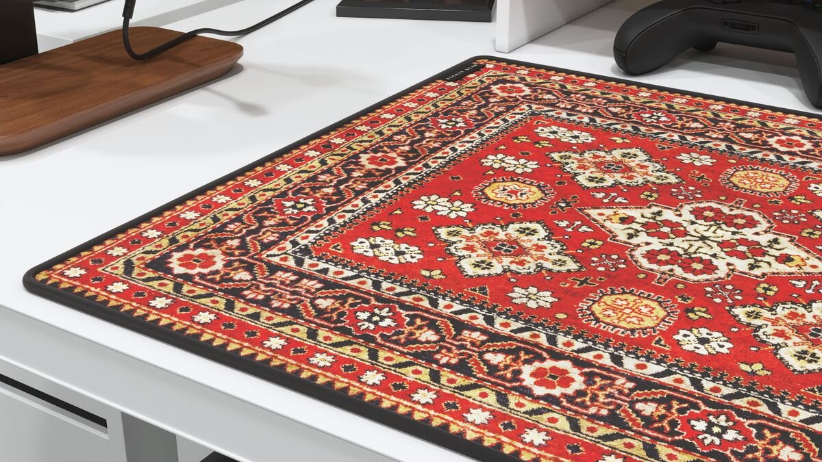 SECRET GEAR Carpet Diem Wodoodporna powierzchnia Obszyte krawędzie SECRET GEAR Carpet Diem - zbliżenie na podkładkę