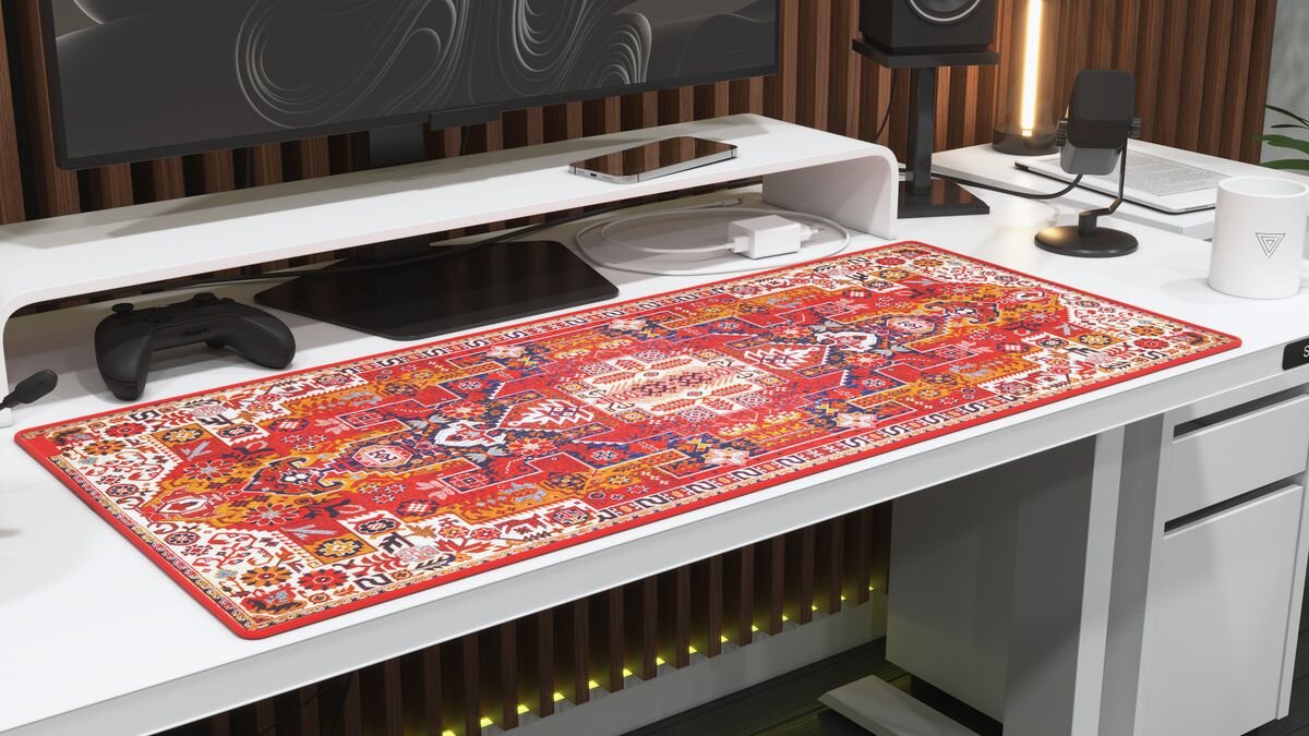 SECRET GEAR Carpet Diem SECRET GEAR Carpet Diem perskimi dywanami 900 × 400 mm - podkładka przed monitorem na biurku pod kątem