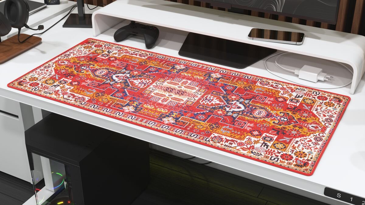 SECRET GEAR Carpet Diem Spód z gumy 751 g poprawia przyczepność do blatu - podkładka na białym biurku