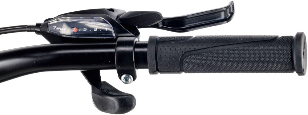 Rower młodzieżowy SUN BABY Verdant Calix ST 7-SH 24 cale dla dziewczynki Biało-różowo-miętowy manetka do zmiany biegów na białym tle przerzutki marki SHIMANO 7 biegów duża wytrzymałość sprawne działanie zmiana biegów jest płynna i bezproblemowa przednie i tylne przerzutki SHIMANO Tourney manetki SHIMANO typu SLRV-300 REVO