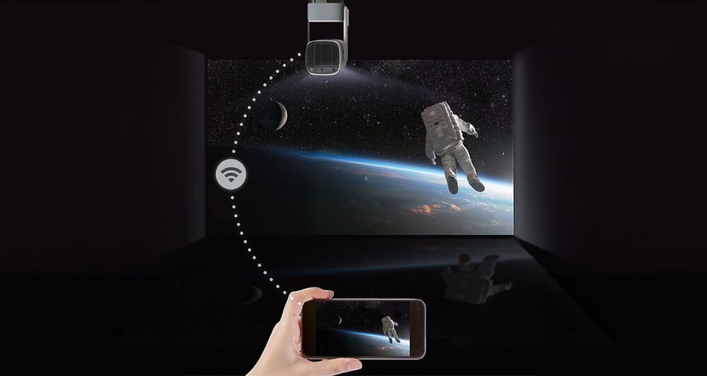 Projektor MANTA MultiVision Portable polaczenie bezprzewodowe jakosc