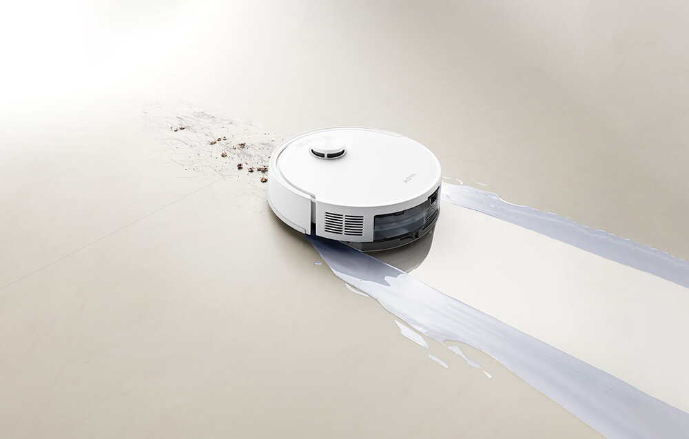 Robot sprzątający MOVA E20S Pro Plus Czyszczenie w trybie 2 w 1 system odkurzania i mopowania usuwać kurz i myć podłogi pojemnik na kurz zbiornik na wodę pojemnośc regulacja dozowanie czyszczenie bez smug i przemoczenia