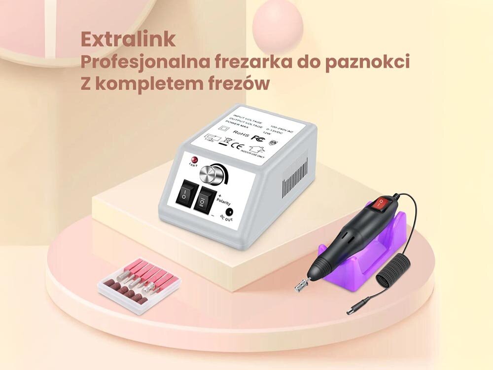 Frezarka do paznokci EXTRALINK Eu Plug 31825 kv początek opisu