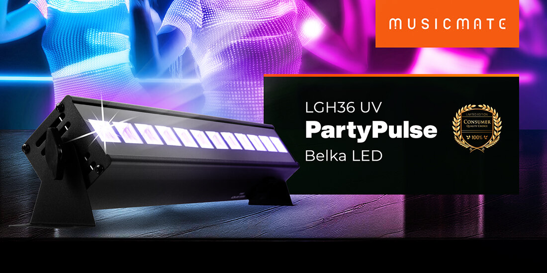 Belka LED MUSICMATE LGH36 UV PartyPulse - Rozświetl swoją Imprezę