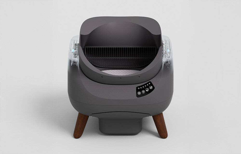 Inteligentna kuweta dla kota CATLINK Open X Szara  Obsługa różnych typów żwirku Struktura filtra dwa tryby czyszczenia stosowanie żwirku mineralnego, bentonitowego, tofu, z manioku oraz mieszanego dopasowanie preferencje