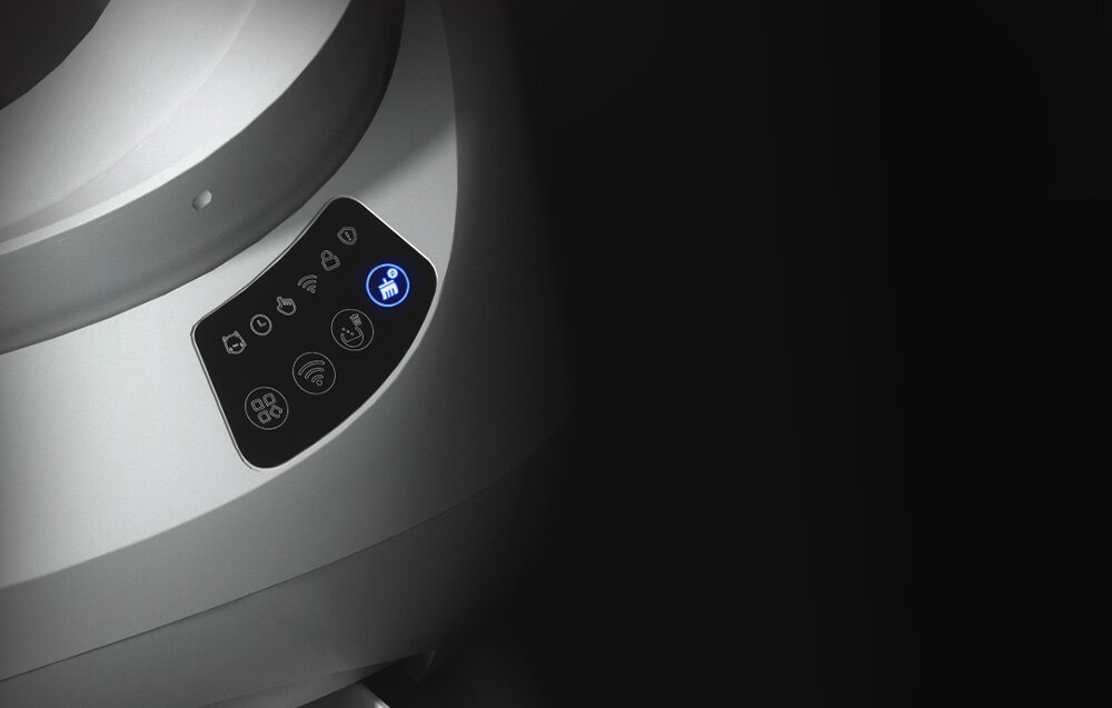 Inteligentna kuweta dla kota CATLINK Open X Biała Czystość i mały hałasu modułowym demontażu czyszczenie zajmuje niewiele czasu  Panel sterowania  jednym przyciskiem odpinana mata wewnętrzna 