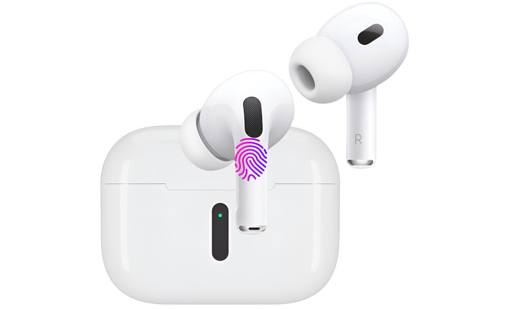 Słuchawki dokanałowe EXTRALINK Lifestyle HarmonySound V1.0 ładowanie indukcyjne etui USB-C wygoda ładowania, urzadzenie od frontu na białym tle