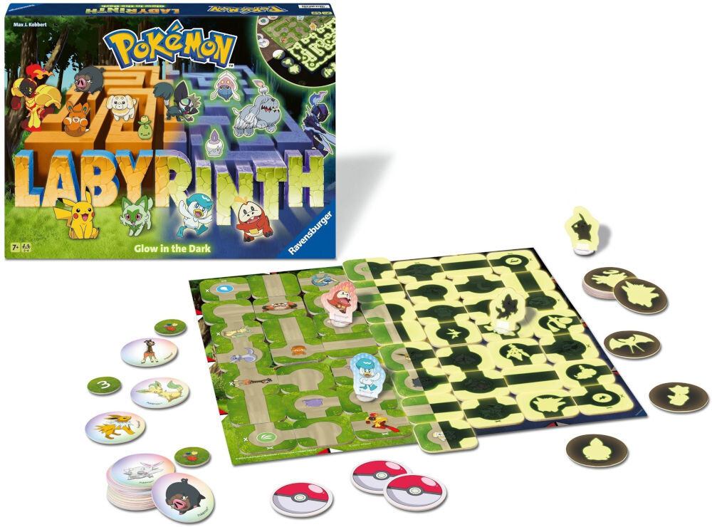Gra planszowa RAVENSBURGER Labyrinth Pokemon świecący w ciemności 22839 elementy zestaw