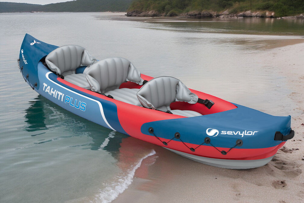 Kajak SEVYLOR Tahiti Plus 2 osoby dziecko uchwyty udźwig materiał PCV