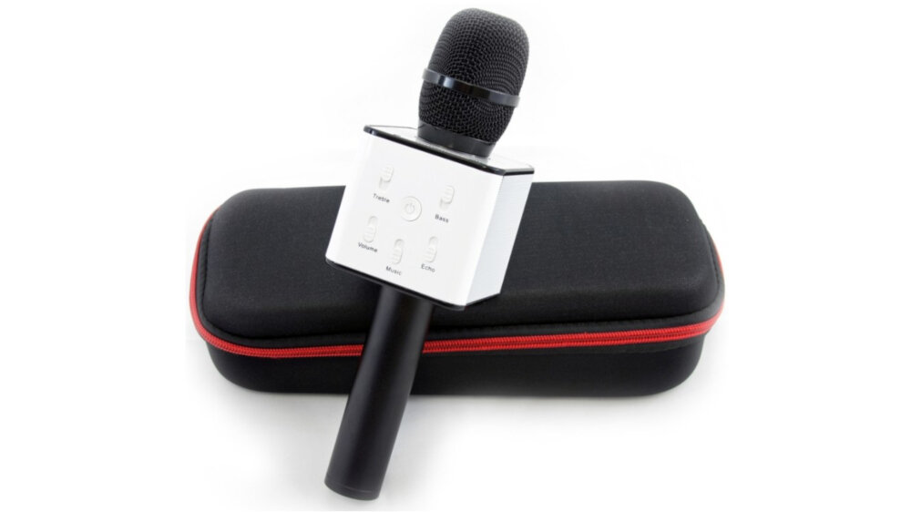 Mikrofon z Głośnikiem XREC Karaoke Czarny - Etui