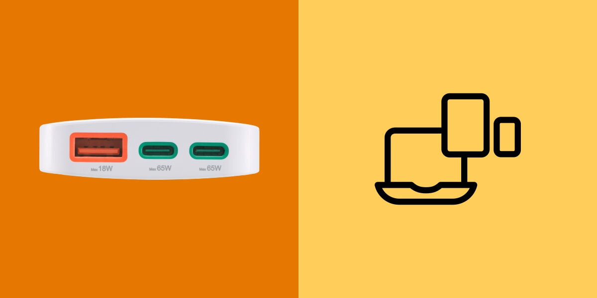 Ładowarka sieciowa HAMA składana 65W GaN 2x USB-C, 1x USB-A Infografika prezentująca panel przedni transmitera z opisem funkcji: wyświetlacz LED, mikrofon do rozmów głośnomówiących oraz dwa porty USB (do ładowania i odczytu danych).