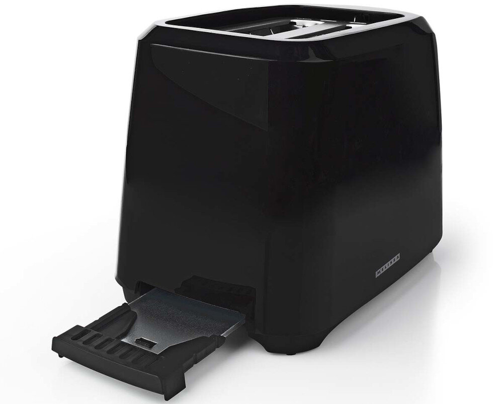 Toster MELISSA 16140149 Czarny Czysty blat bez okruchów wyjmowana tacka na okruchy wysuwasz ją, opróżniasz i wracasz do gotowania 