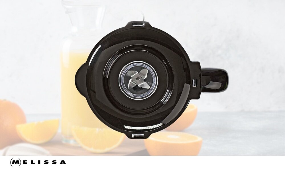 Blender kielichowy MELISSA 16180134 Czarny 4 ostrza ze stali nierdzewnej, funkcja pulsacyjna, wygodna obsługa