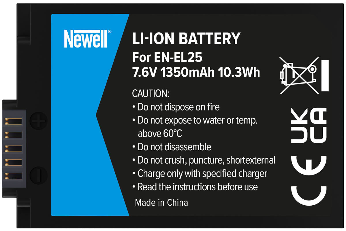 Akumulator NEWELL 1280 mAh do Nikon EN-EL25, ochrona, gwarancja, wsparcie, serwis, Akumulator Newell zamiennik EN-EL25 do Nikon