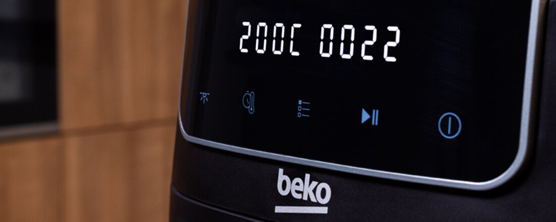 Frytkownica beztłuszczowa BEKO ExpertFry FRL3374B XXL Air Fryer szeroki zakres ustawienia temperatura czas możliwości smak potrawy mięso warzywa ciasto