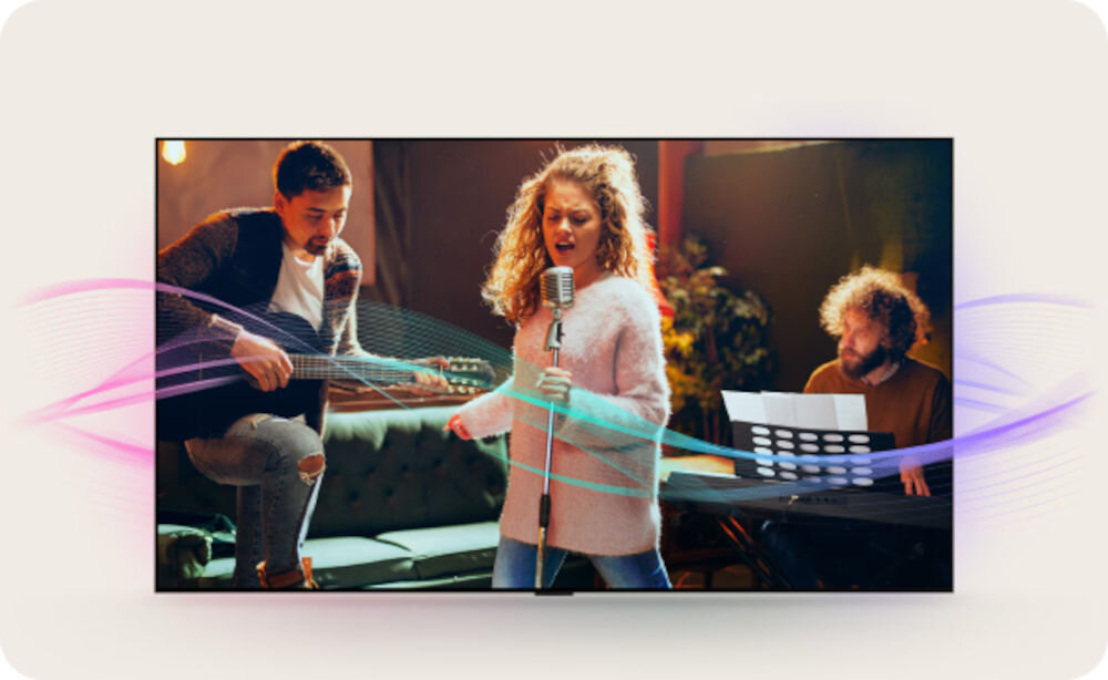 Telewizor LG 86QNED86A6A - Czystość brzmienia, telewizor z włączonym koncertem