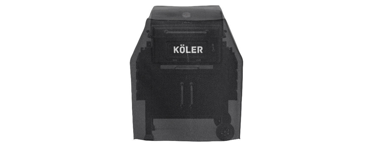 Pokrowiec na grilla KOLER KEM-05, pokrowiec, wodoodporny, CH1, CH2, na białym tle pokrowiec frontem na wprost