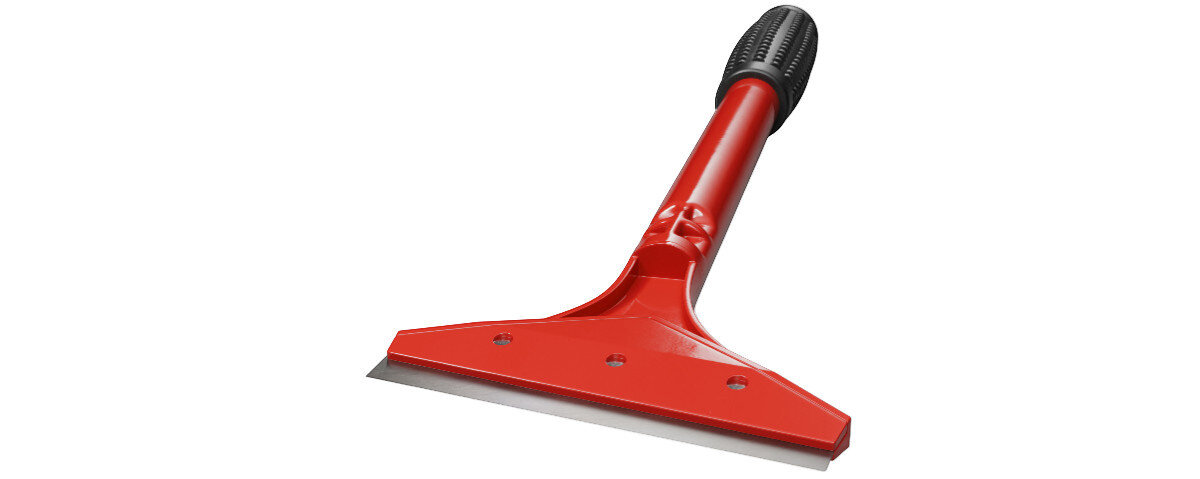 Skrobak KOLER KRA8, ruszt, przypalenia, resztki, dokładne, na białym tle skrobak frontem na wprost