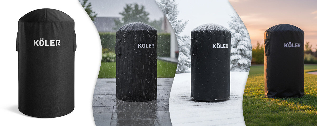 Pokrowiec na grilla KOLER KEM-06, pokrowiec, grill, ochrona, Koler, pokrowiec w zastosowaniu środowiskowym o różnym stopniu zmiany klimatu