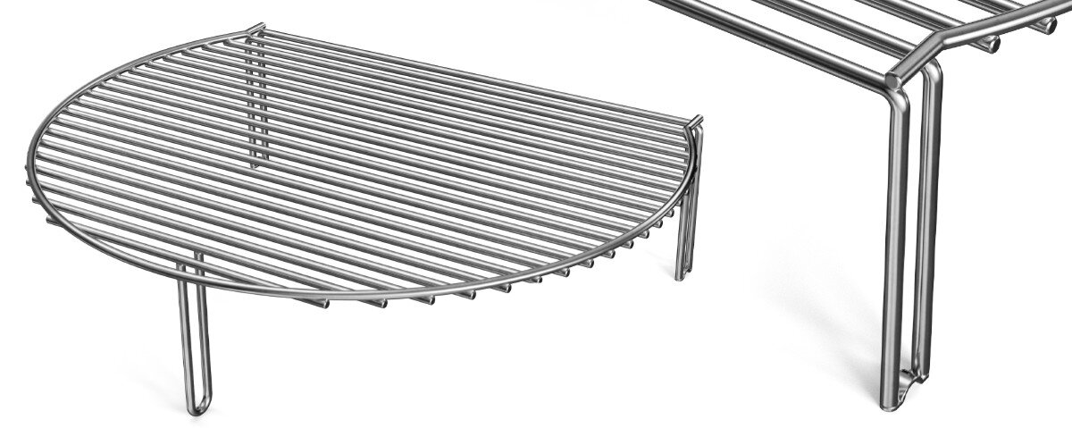 Ruszt do grilla KOLER KRA42, stal, 6mm, nierdzewna, zmywarka, na białym tle zbliżenie na konstrukcję rusztu