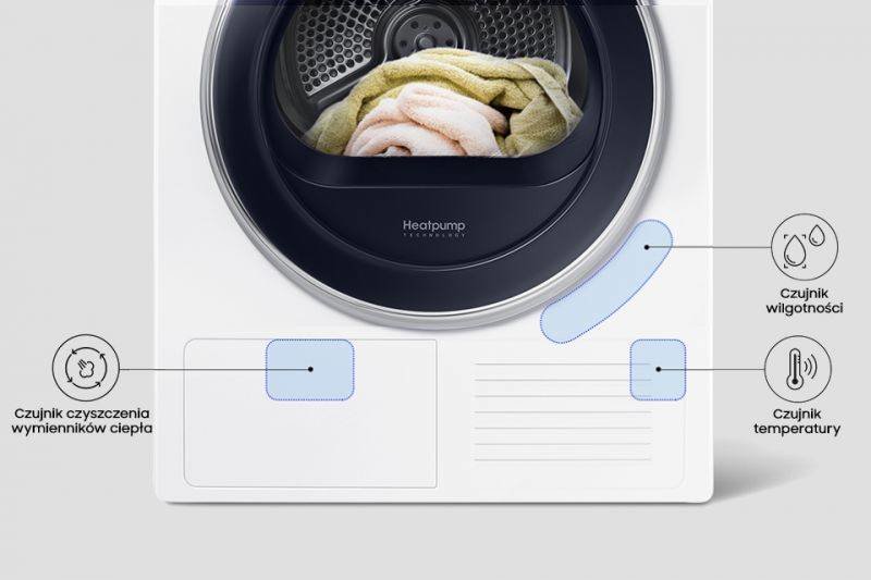 Samsung Automatyczna optymalizacja czasu suszenia. System OptimalDry™ Samsung Automatyczna optymalizacja czasu suszenia. System OptimalDry™