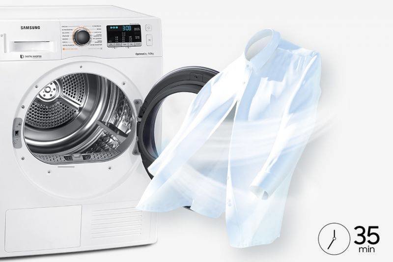 Samsung Szybko i bezpiecznie. Suche ubrania w 35 minut Samsung Szybko i bezpiecznie. Suche ubrania w 35 minut