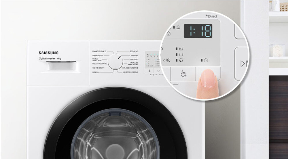 Pralka SAMSUNG WW60A3120BH EO 6kg 1200 obr opóźnienie prania